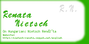 renata nietsch business card